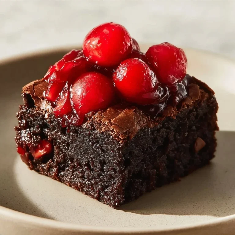 Delicious Chocolate Cherry Cake with rich chocolate and fresh cherries topping