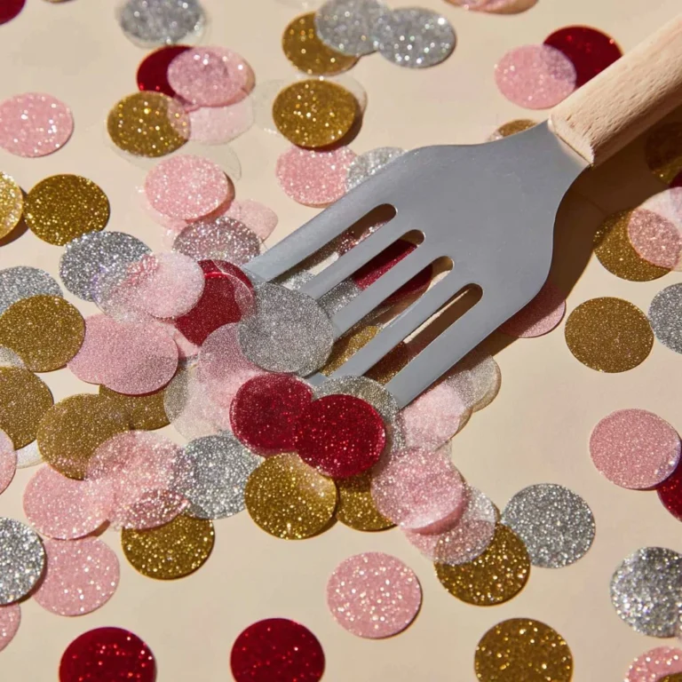 A colorful assortment of gelatin sequins for a delicious and slimming snack.