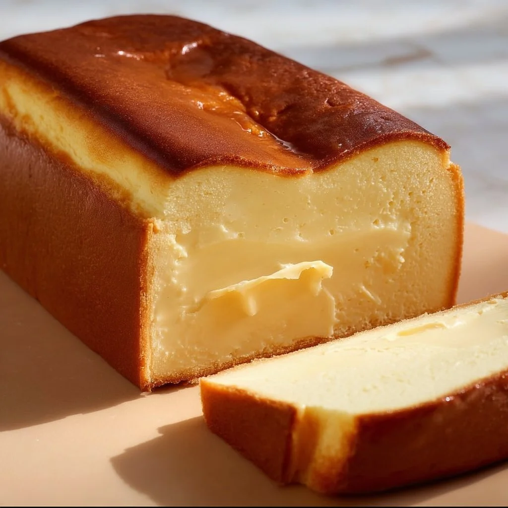 Indulgent Burnt Basque Cheesecake in a Loaf Pan
