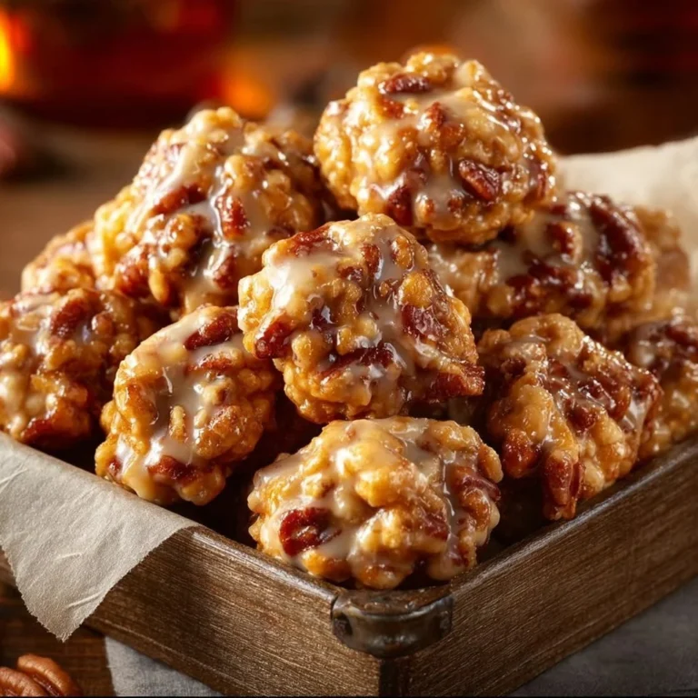 Delicious Pecan Crunch Glazed Bites, perfect for a sweet snack.