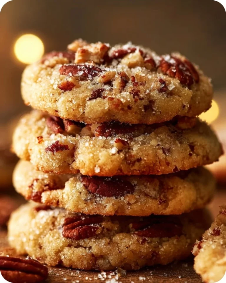 Delicious butter pecan cookies on a plate, ready to be enjoyed.