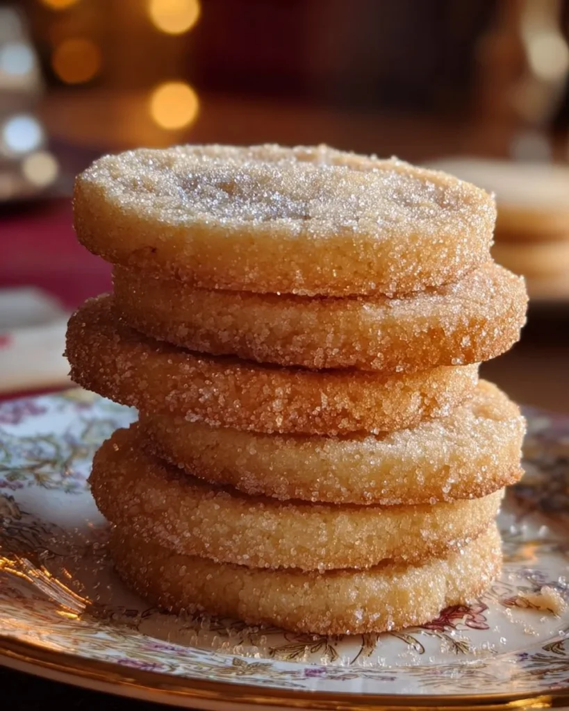 Classic Church Shortbread Cookies on a decorative plate