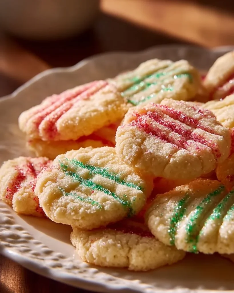 Decorative Easter shortbread cookies with colorful icing and sprinkles.
