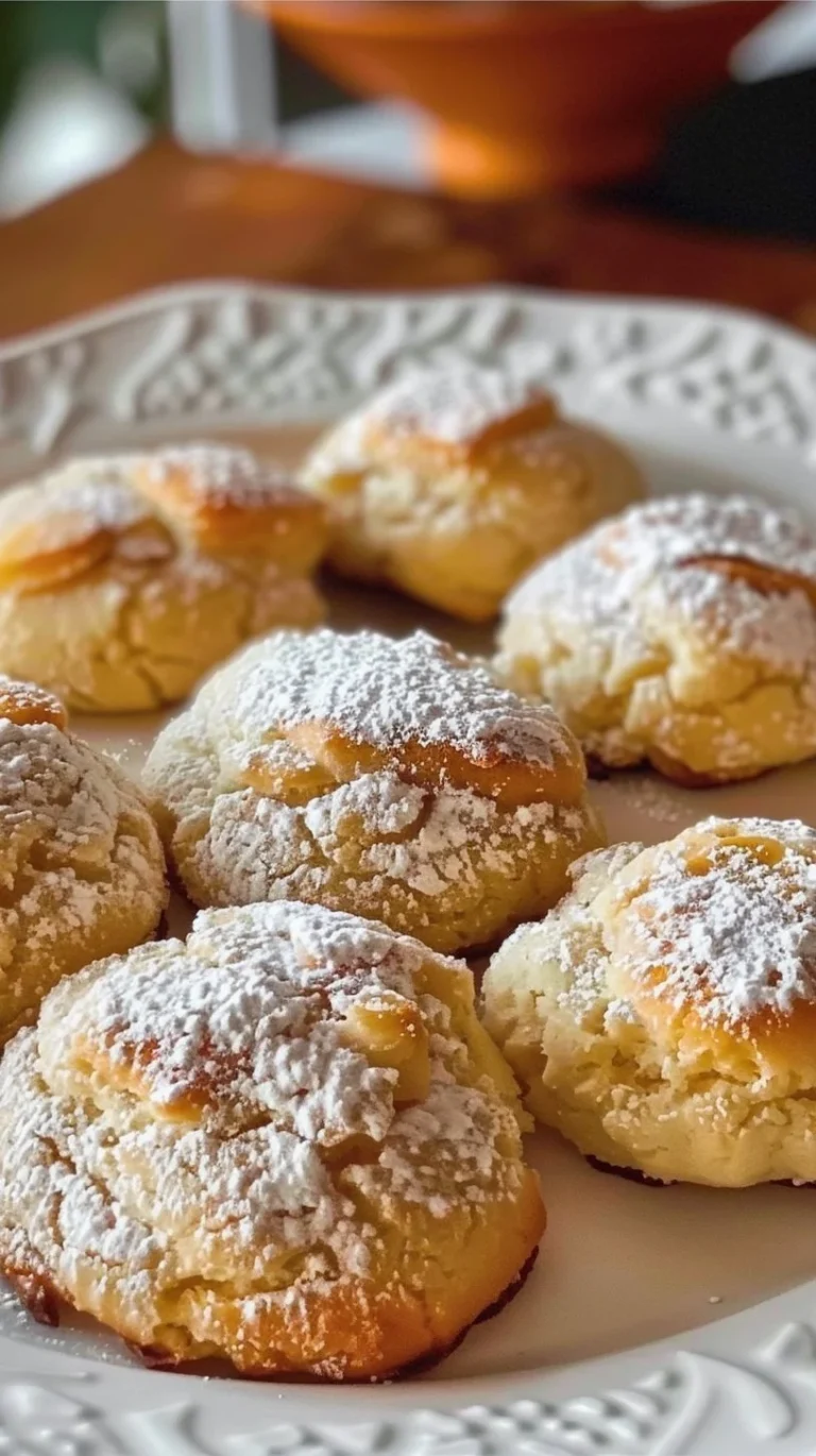 Delicious Grandma's Sicilian Ricotta Almond Cookies on a plate