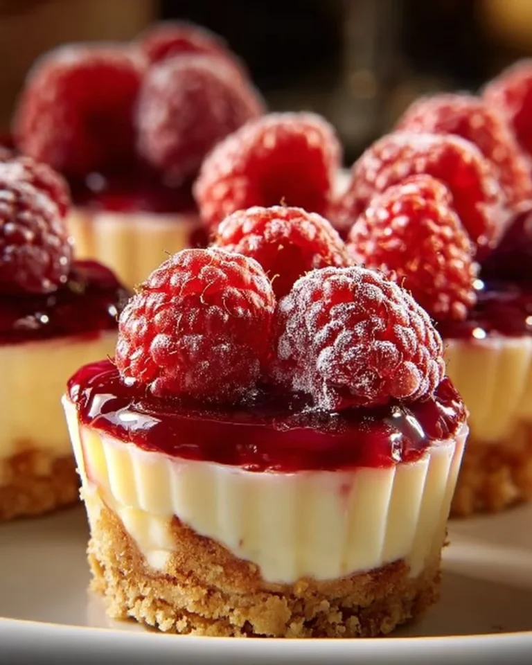 Delicious Raspberry Lemon Cheesecake Cups served in elegant dessert cups