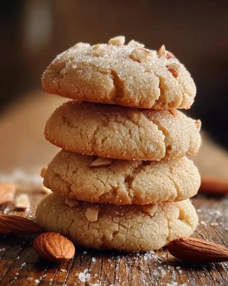 Delicious soft almond cream cookies on a plate, perfect for dessert.