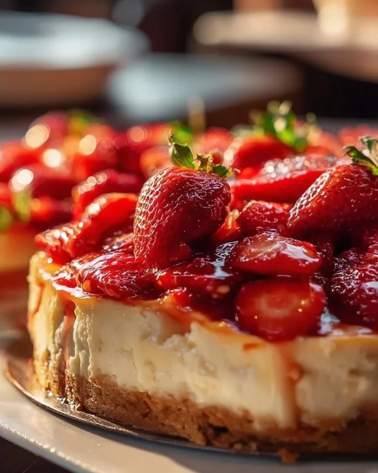 Delicious strawberry cream cheese dump cake fresh from the oven