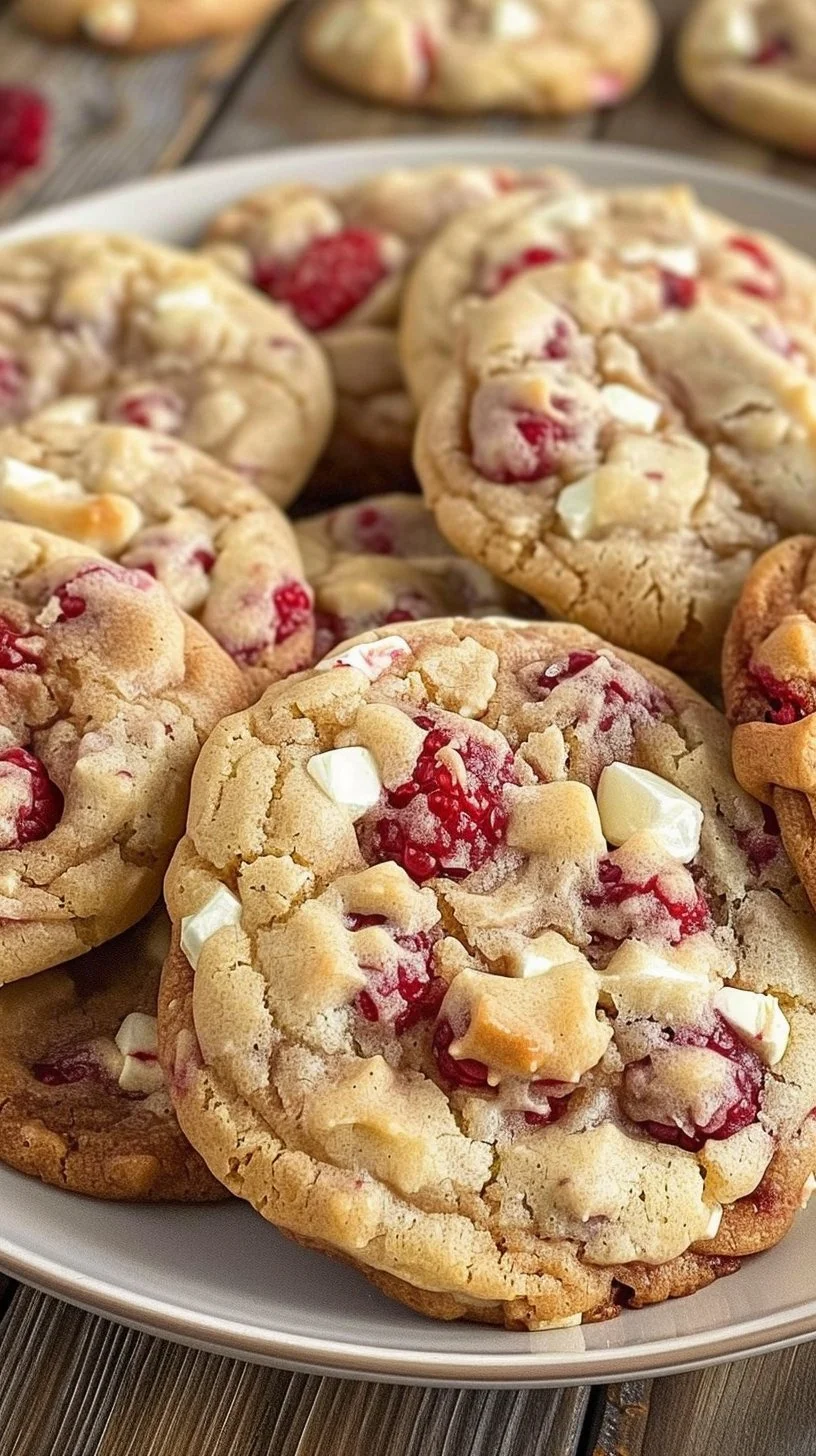 White Chocolate Raspberry Cookies