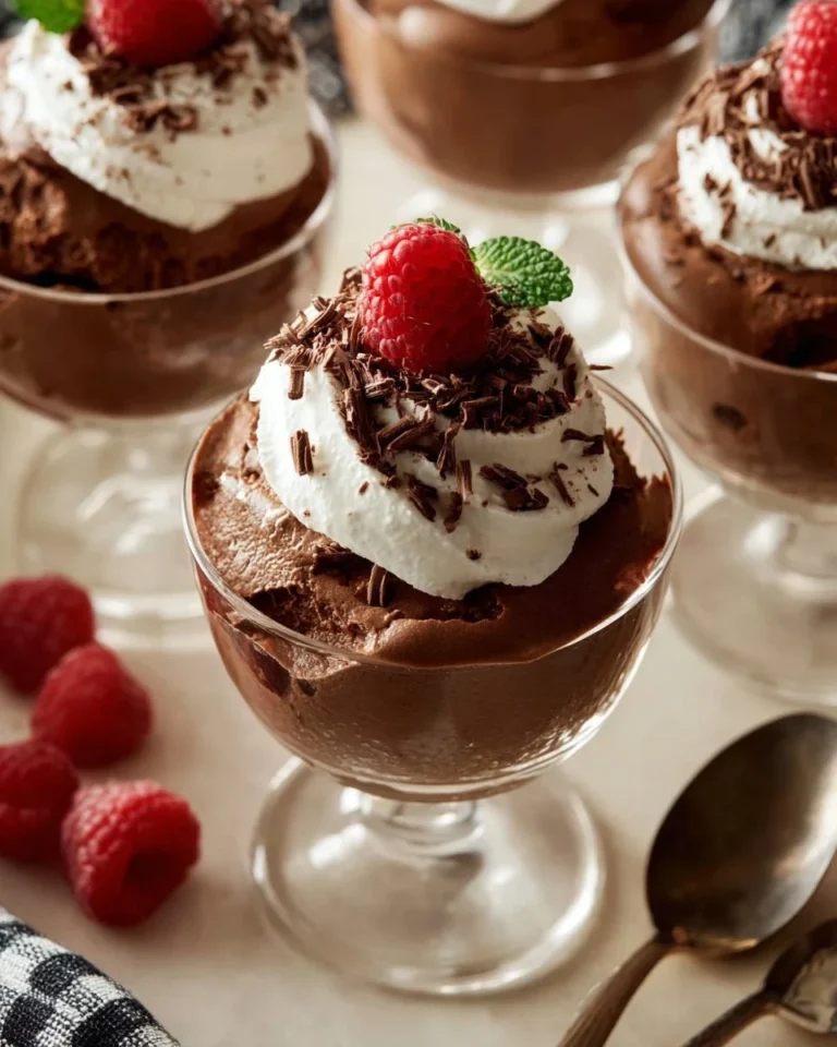 Delicious chocolate mousse served in stylish dessert bowls
