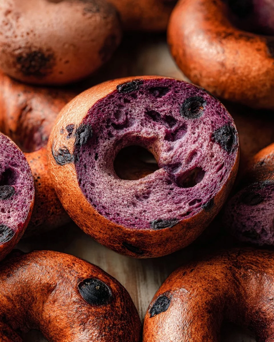 Homemade Blueberry Bagels