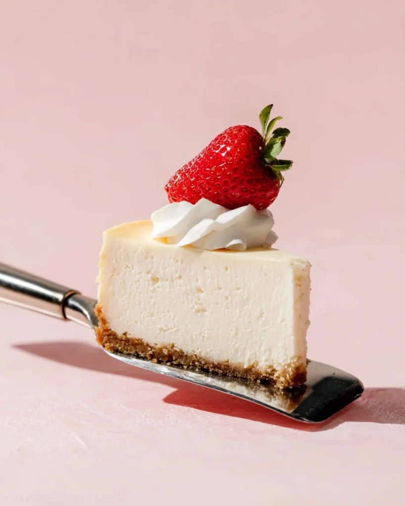 Delicious no-bake cheesecake topped with fresh berries