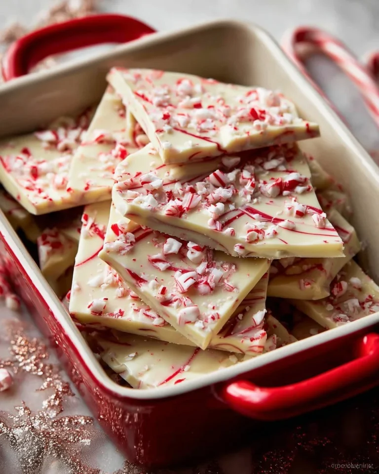 Homemade peppermint bark with layers of chocolate and peppermint candy