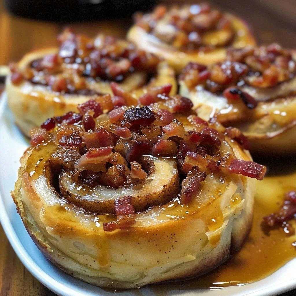 Bourbon Maple Bacon Cinnamon Rolls