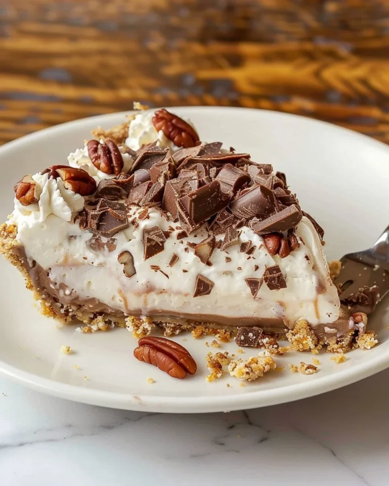 Delicious Chocolate Vanilla Cream Pie with chocolate and vanilla layers