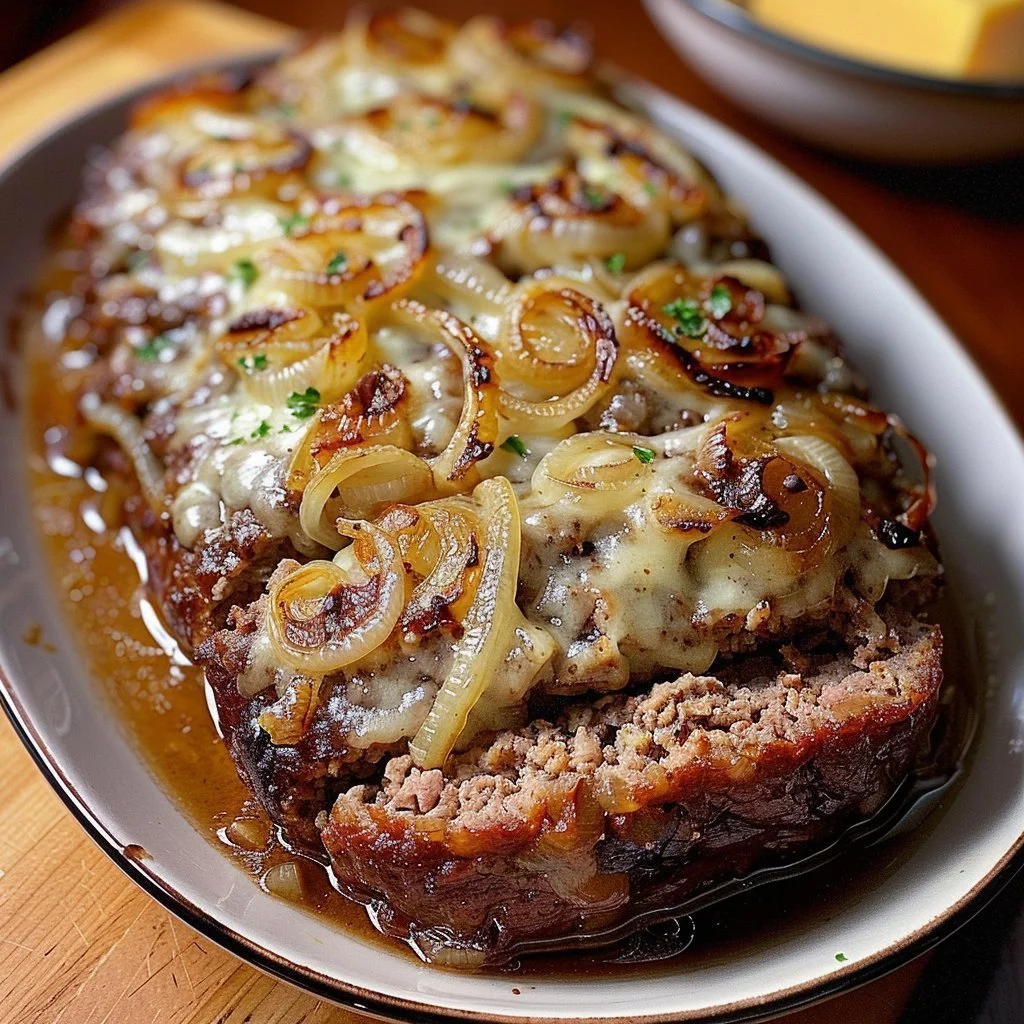 Delicious Crockpot French Onion Beefloaf recipe with rich flavors