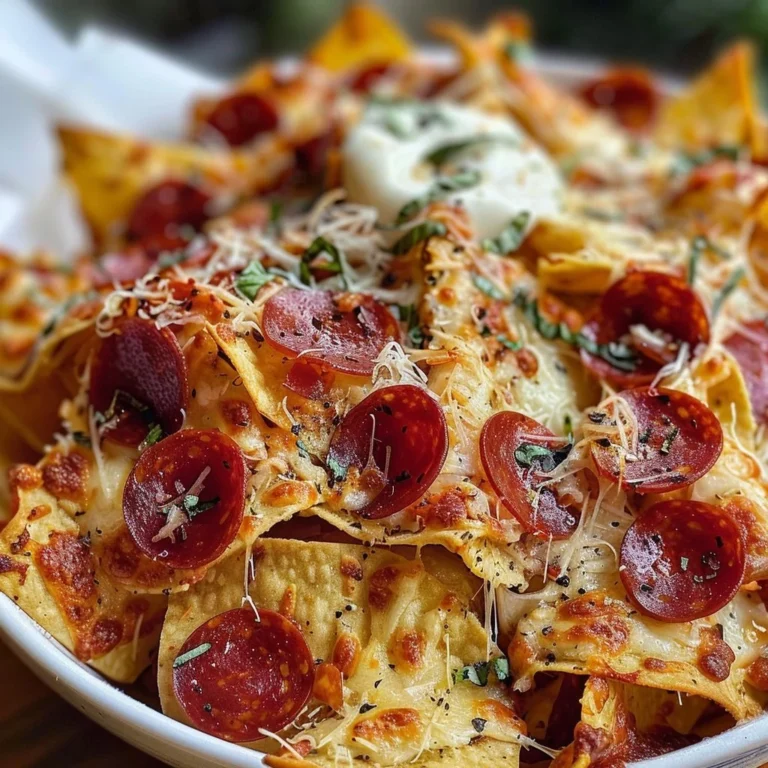 Pizza Chips topped with crispy pepperoni and melted cheese