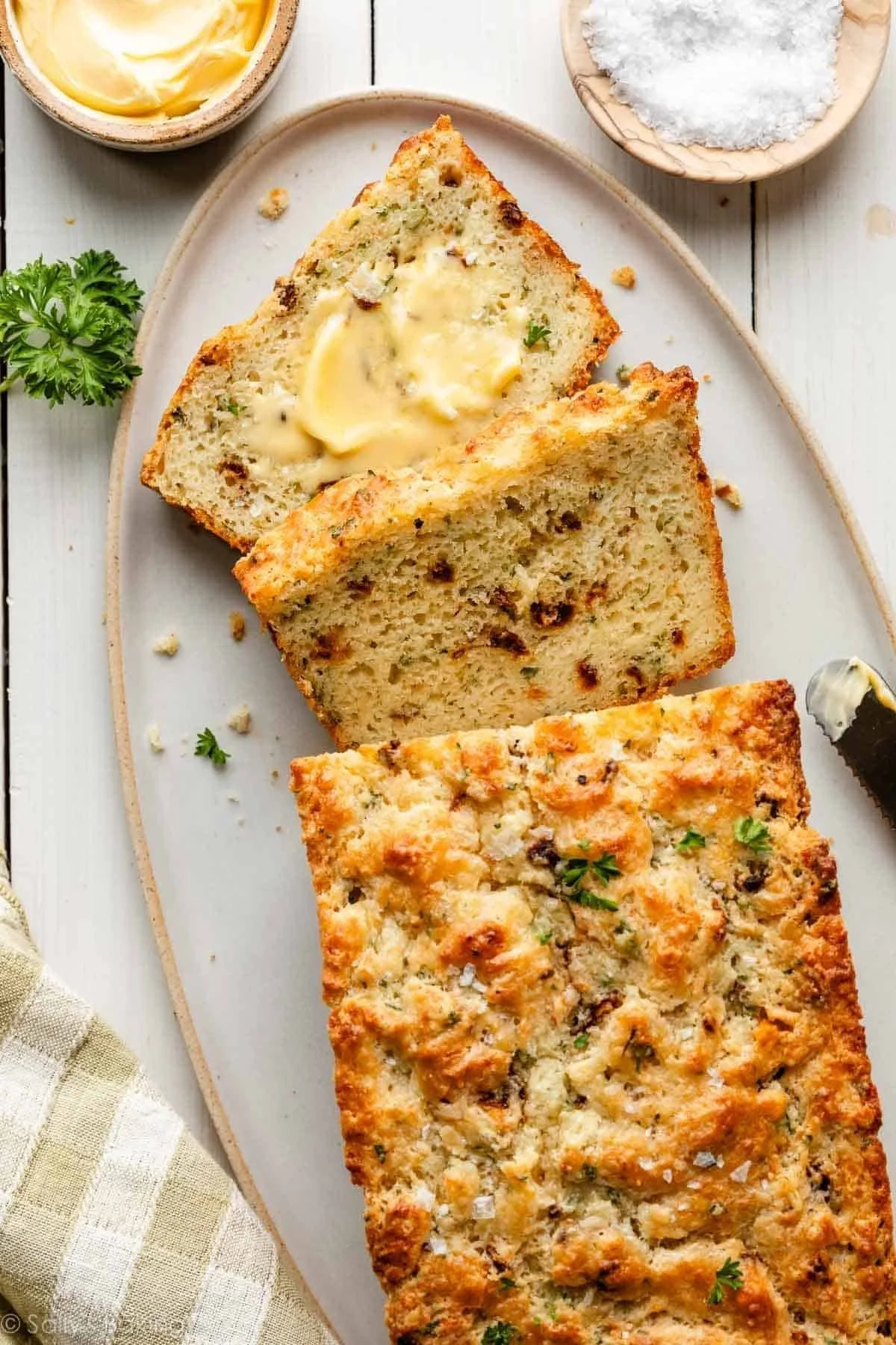 Savory cheese quick bread freshly baked, perfect accompaniment for meals.